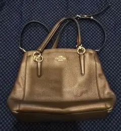 COACH ブラウンレザー ハンドバッグ