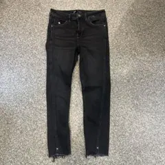 ZARA スキニーデニムパンツ ブラック y2k グランジのサムネイル