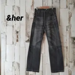 ANDER HUNK 13オンスディビジョンデザインバギーデニム リベット 