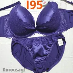 I95 4L 新品未使用 ブラショーツセット 2198 パープルネイビー 脇高
