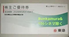 東急株主優待券 2026年5月31日まで