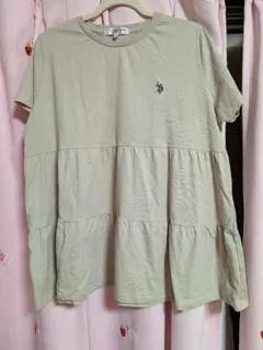 4L U.S. POLO ASSN.ポロ ティアード 半袖カットソー ベージュのサムネイル