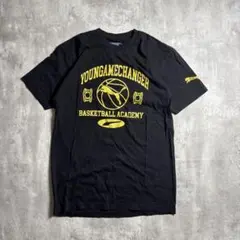 プーマ　tシャツ プリント　ロゴ　ブラック　アメリカ古着　M 4399