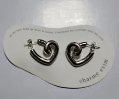 【charme evim】silver925 ハートニュアンスピアス（シルバー