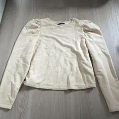 ZARA 長袖トップス M クリーム　フリル