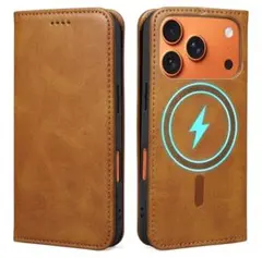 iPhone用ブラウンフリップケース