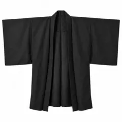 羽織 無地 黒色 和装　訳あり　oc