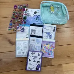 カラフルメモ帳とシールセット10点