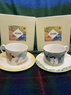 MOOMIN ムーミン カップ＆ソーサー 2客セット山加商店日本製箱付き未使用品のサムネイル