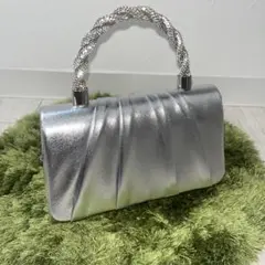 2wayシルバーバッグ (ハンドバッグ、ショルダーバッグ)パーティー、成人式