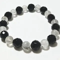 天然石ブレスレット オニキス ブラックトルマリン 邪気除け
