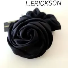 ブラックフラワーシュシュ◇フランスラックス