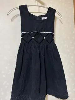 黒　ワンピース　120 発表会　フォーマルドレス