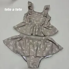 tete a tete✴︎女の子用フリル花柄セパレート水着