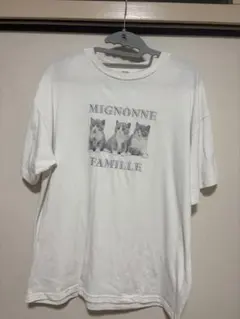 one after another NICE CLAUP 猫Tシャツ　白
