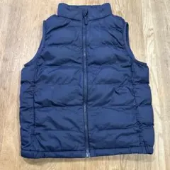 【美品】UNIQLO キッズ用ネイビー ダウンベスト