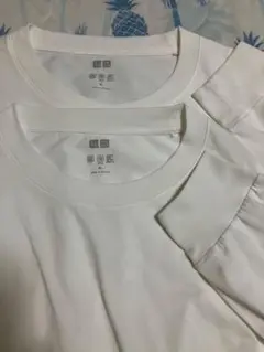 エアリズムコットンUVカットクルーネックT（長袖） 2枚セット XL 白