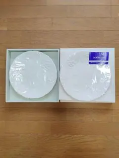 NARUMI 花 フルーツ 模様 皿 2枚セット 27cm ボーンチャイナ
