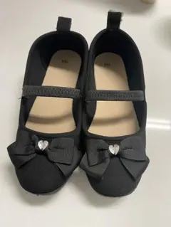 黒 リボン付き フォーマルシューズ 19cm