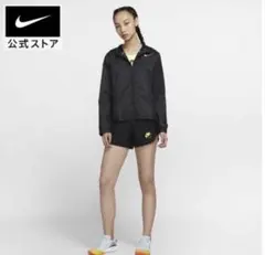 Nike ブラック フード付きウィンドブレーカー
