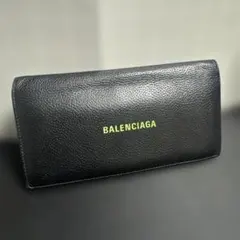 美品】バレンシアガ エブリデイ ラウンドファスナー 長財布 ブラック
