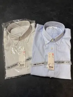 UNIQLO ファインクロス ドビーシャツ 長袖 M イージーケア2枚セット