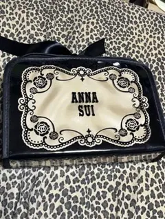 ANNA SUI 花柄　ポーチ　ビニール　ポーチ　リボン