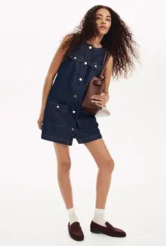H&M デニム　ノースリーブワンピース　Sサイズ