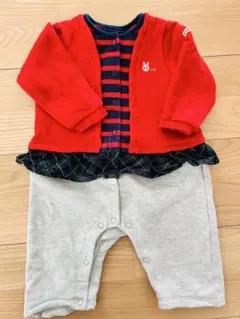 ミキハウス70㎝重ね着風カバーオール