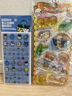 たまごっちタイルシール、なっとうちゃんウォーターシール