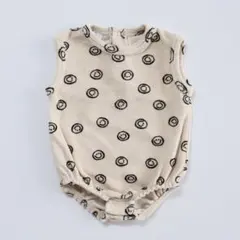 【美品】another fox　ロンパース　0-3　タオル生地　テリー　スマイル