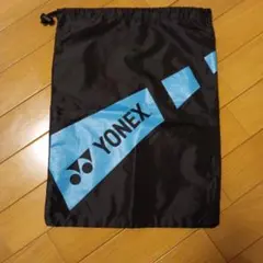 YONEX 巾着バッグ 黒/青のサムネイル