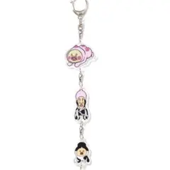 新品未使用　こびとづかん　3連チャームキーホルダー