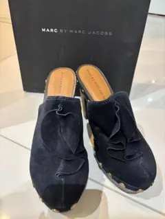 MARC JACOBS 定価49250円　厚底　サンダル　スゥエード　38 紺のサムネイル