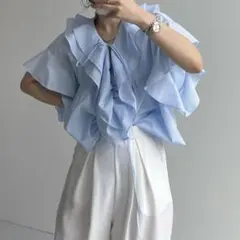 Apuweiser-riche 冨張愛さんコラボ ハシゴレースチュニックブラウス