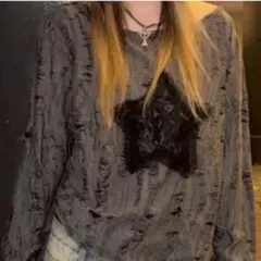 グランジ L star damage tops 韓国 地底人 ニット 長袖13