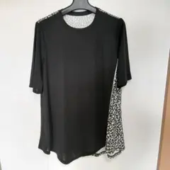 レディース 半袖Tシャツ アニマル柄切替 三陽商会