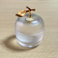 りんご型　ガラス製　小物入れ