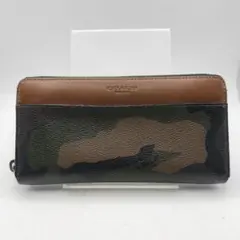 【✨新品未使用✨】COACH 長財布　迷彩柄 新品未使用 COACH コーチ 長財布 ラウンドファスナー 迷彩柄