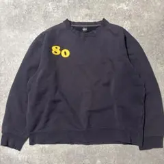 00s 90s old stussy ナス紺　両面プリント　雰囲気抜群