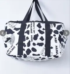ドラッグストアーズ　mof manul ホルスタイン柄　レジカゴ エコバッグ