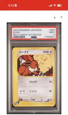 ポケモンカードe イーブイ 065/088● PSA9 裂けた大地
