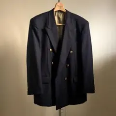 【極美品】St.ARTCLUB 紺ブレ　金ボタン　メンズL ダブルジャケット