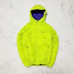 【超希少カラー❗️】極暖columbia キルティング　ダウン ライムグリーン　L