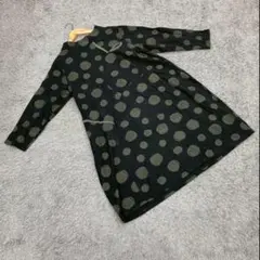 ✨Grandir✨グランディール♡長袖ワンピース♡ドット柄♡ブラック(M～L)のサムネイル