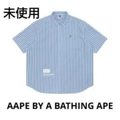 未使用☆M☆ストライプ半袖シャツ☆AAPE BY A BATHING APEのサムネイル