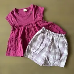 ⭐美品!！ petit main Tシャツ＆ショートパンツ 90㎝ 上下セット⭐