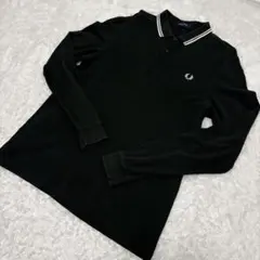 フレッドペリー ポロシャツ　M3636 長袖　鹿の子　XL ナイトグリーン