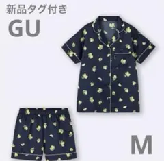 【新品タグ付き】GU ジーユー　サテンパジャマ　セットアップ　ルームウエア　M