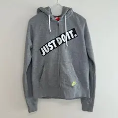 NIKE ナイキ JUST DO IT ジップパーカー S グレー